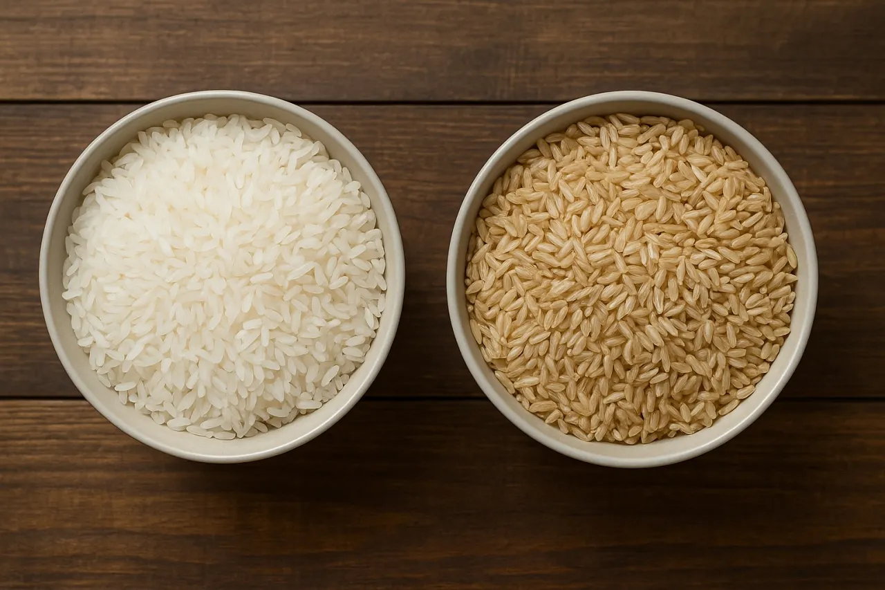 ryż basmati biały i brązowy porównanie