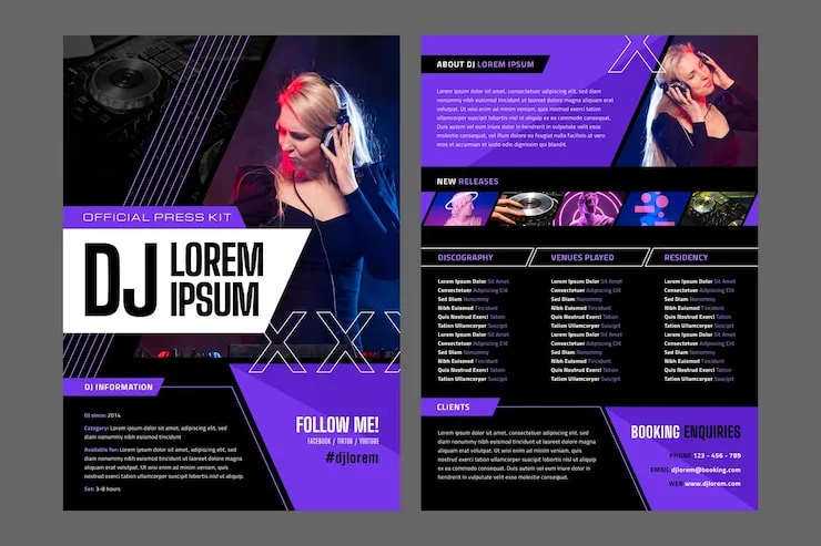 profesjonalne portfolio dj, dj social media