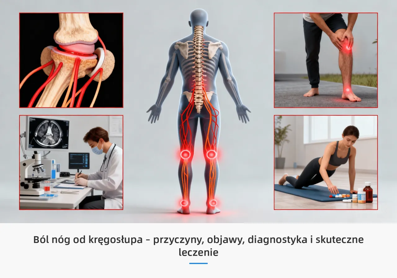 B&oacute;l korzonk&oacute;w jak leczyć? Anatomia b&oacute;lu n&oacute;g od kręgosłupa, diagnostyka i ćwiczenia.