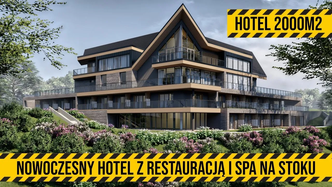 Nowoczesny projekt architektoniczny hotelu