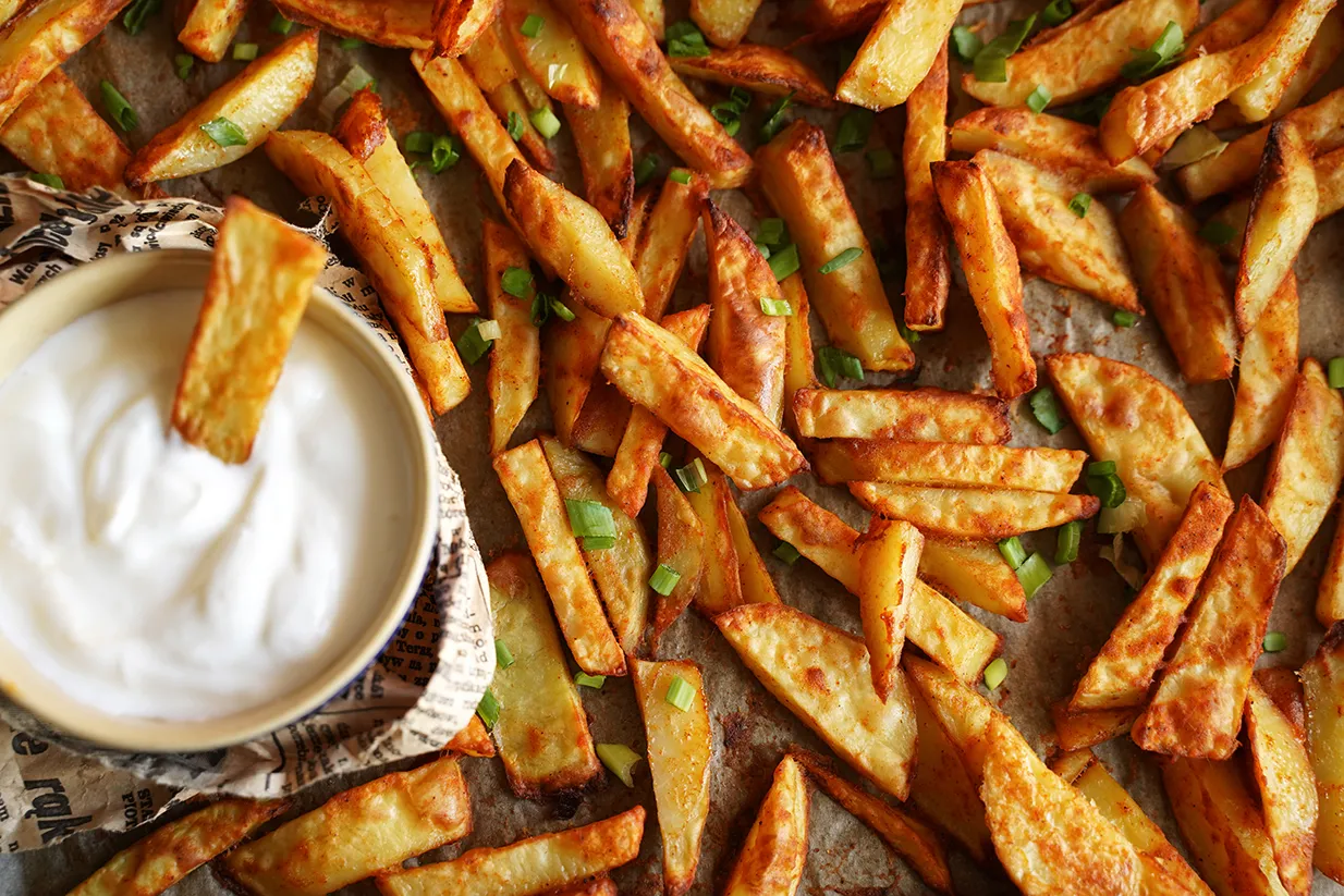 frytki z piekarnika chrupiące