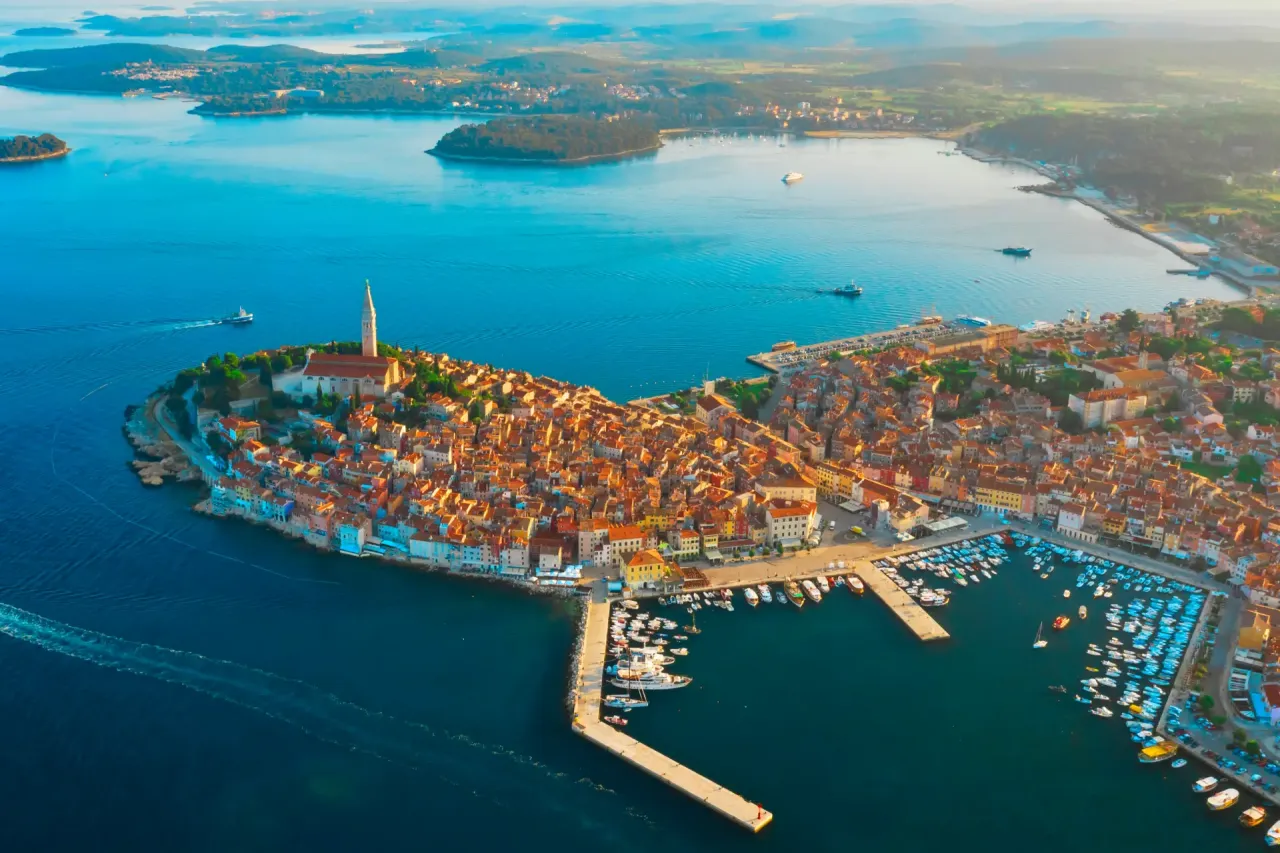 Rovinj Chorwacja widok z lotu ptaka