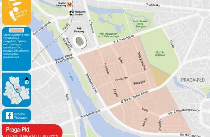 utrudnienia w ruchu warszawa ztm