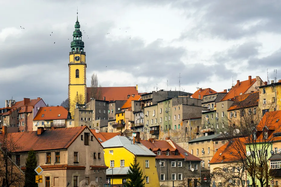 Bystrzyca Kłodzka rynek panorama