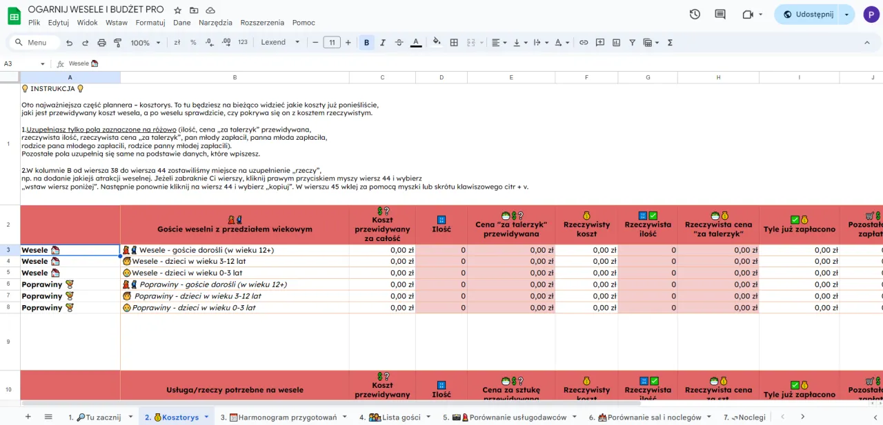 Para planująca budżet weselny