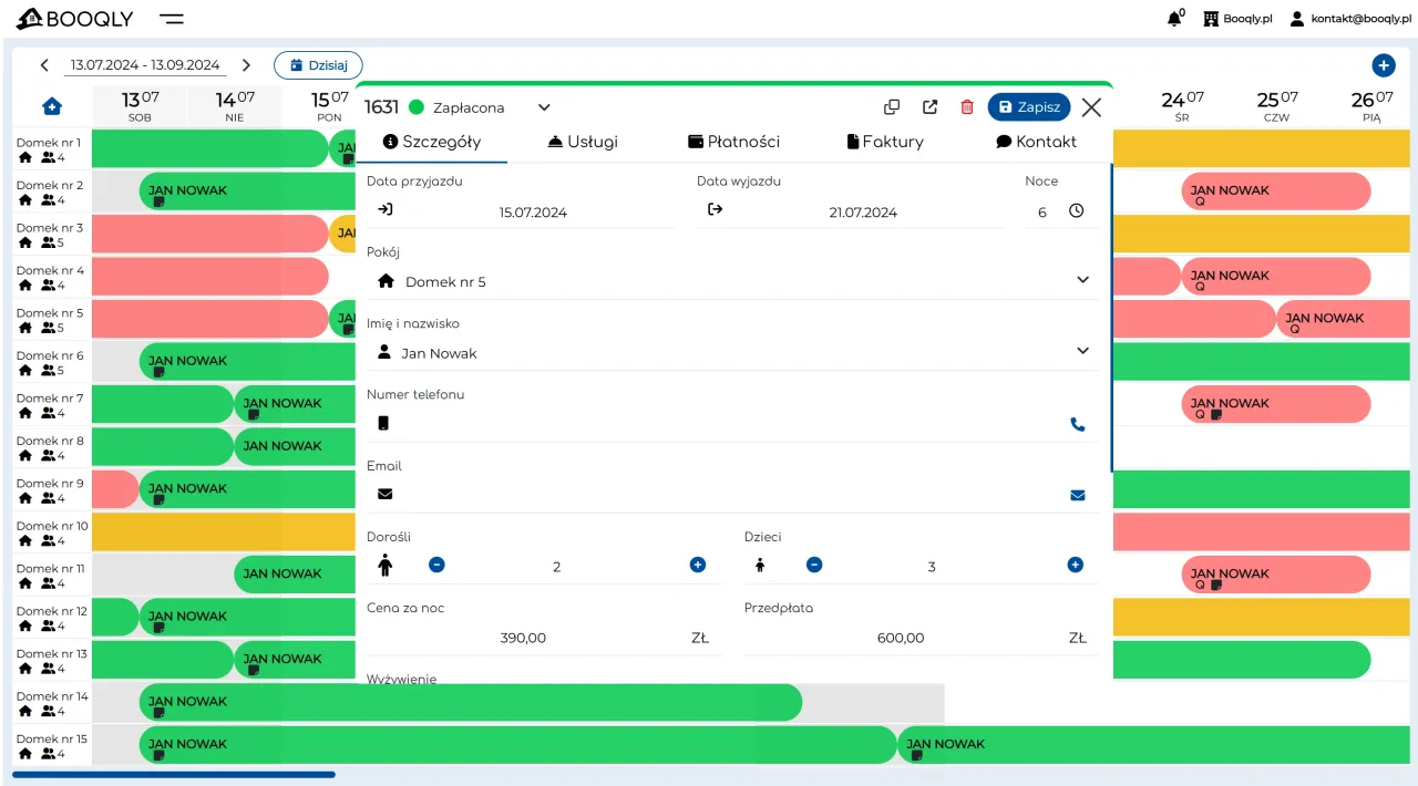 kalendarz rezerwacji tanich nocleg&oacute;w