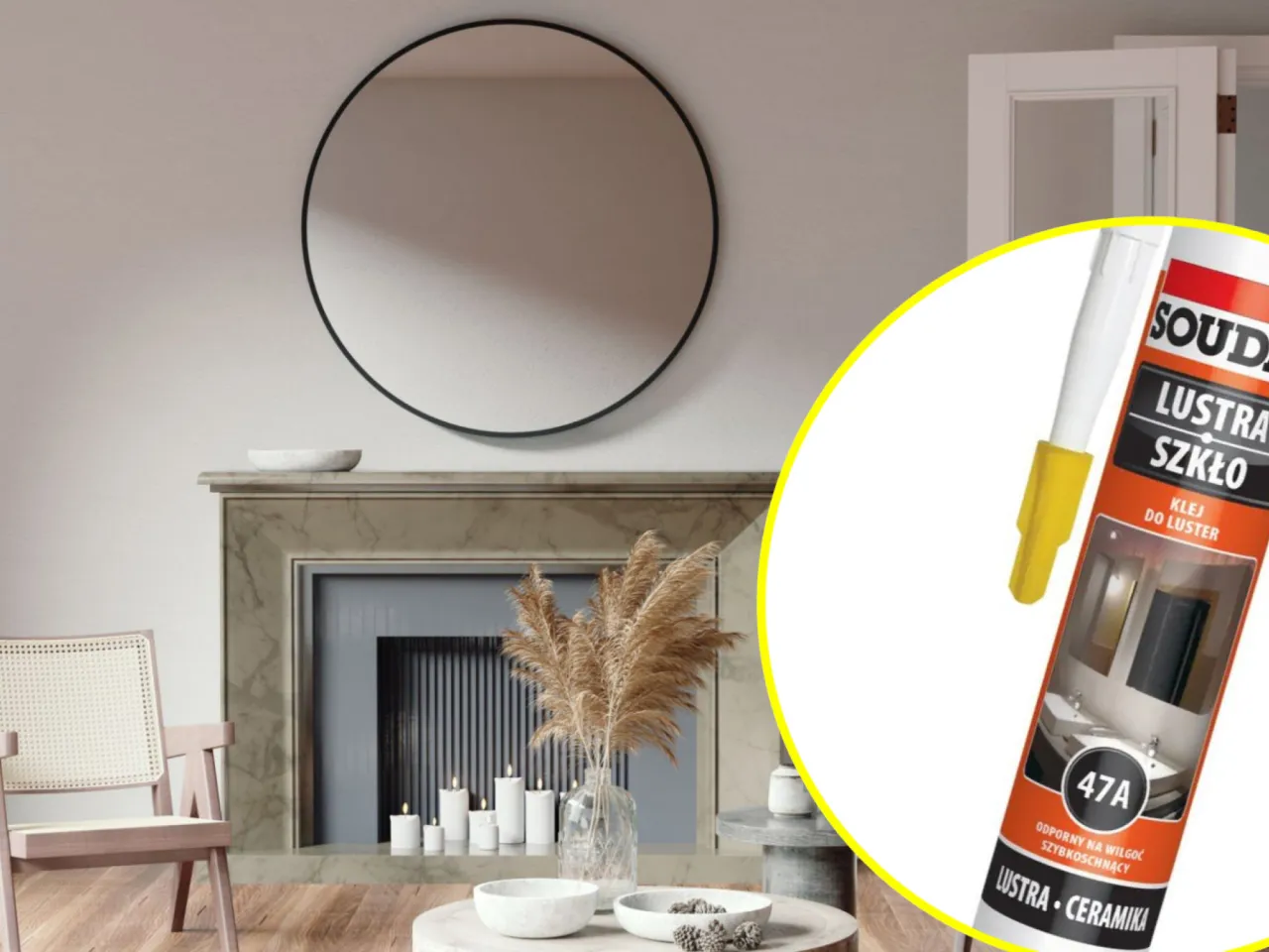 Montaż lustra w łazience na klej