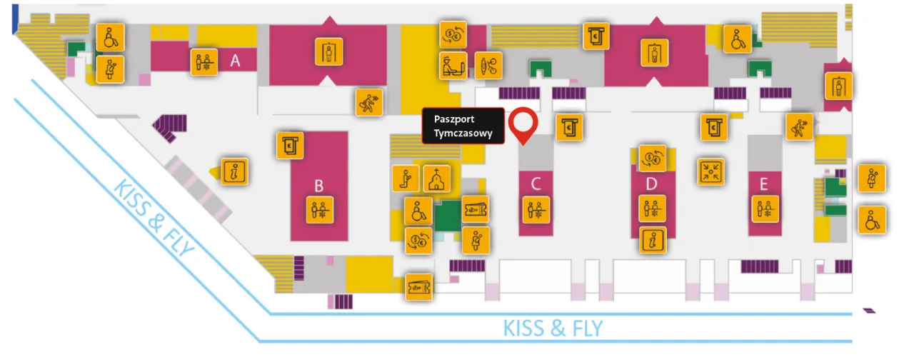 Mapa punktów paszportowych Warszawa