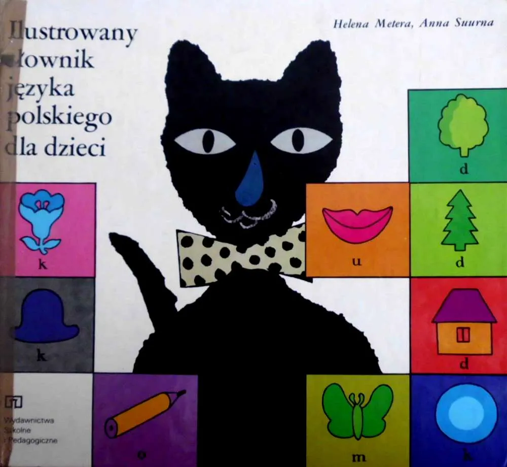 dziecko przeglądające kolorowy ilustrowany słownik języka polskiego