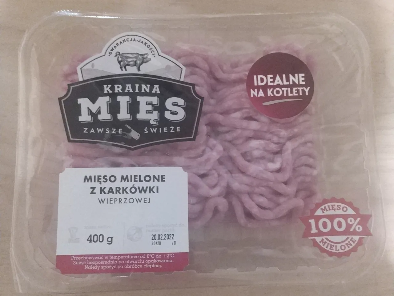 świeże mięso mielone w opakowaniu