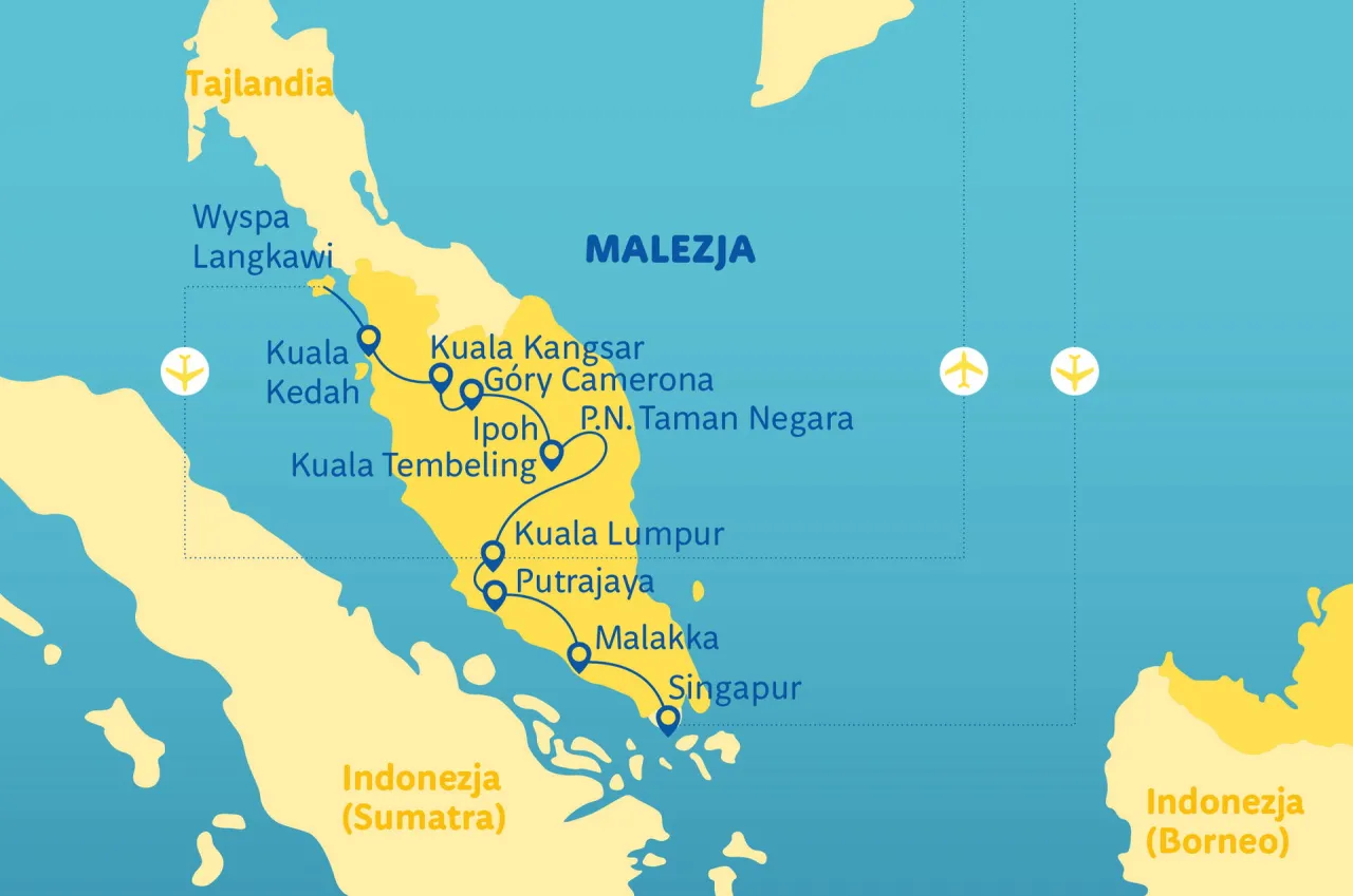 mapa Singapur granice morskie Malezja Indonezja