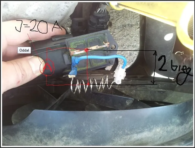 lokalizacja rezystora wentylatora chłodnicy