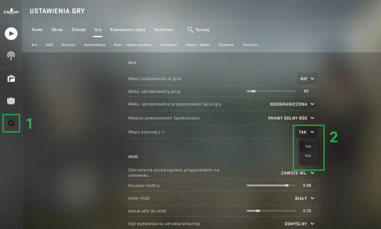 Konsola deweloperska w Counter-Strike 2 z wpisaną komendą bind