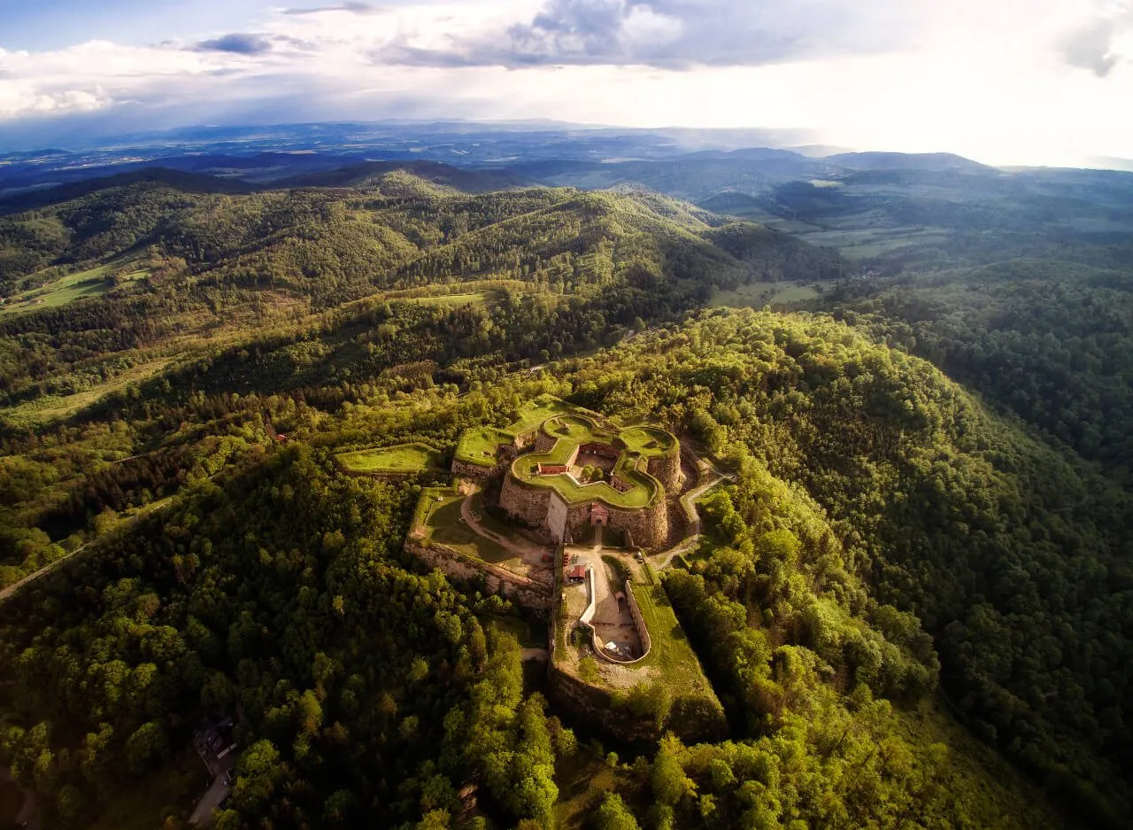 Twierdza Srebrna G&oacute;ra z lotu ptaka