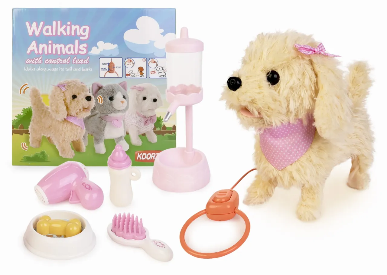 interaktywne pieski na smyczy różne funkcje