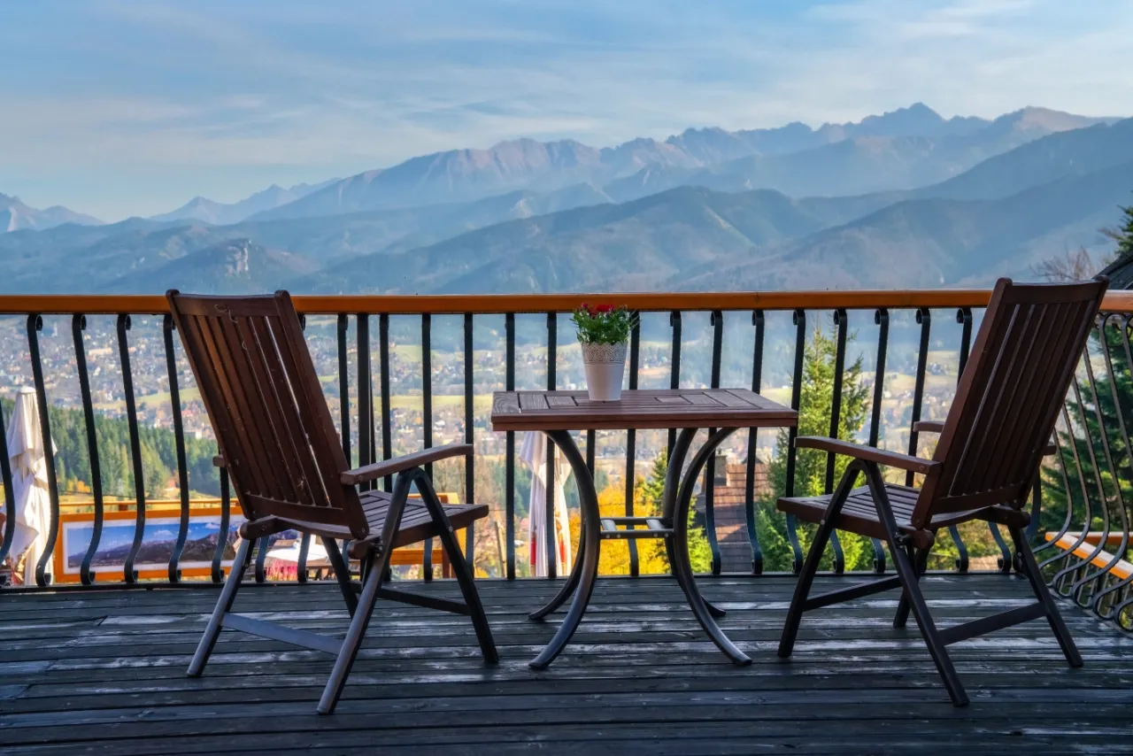 Kościelisko restauracja widok na Tatry