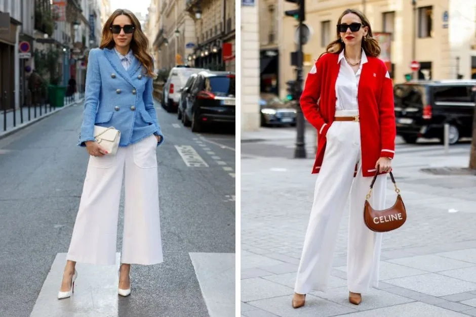 białe spodnie stylizacje uniwersalne