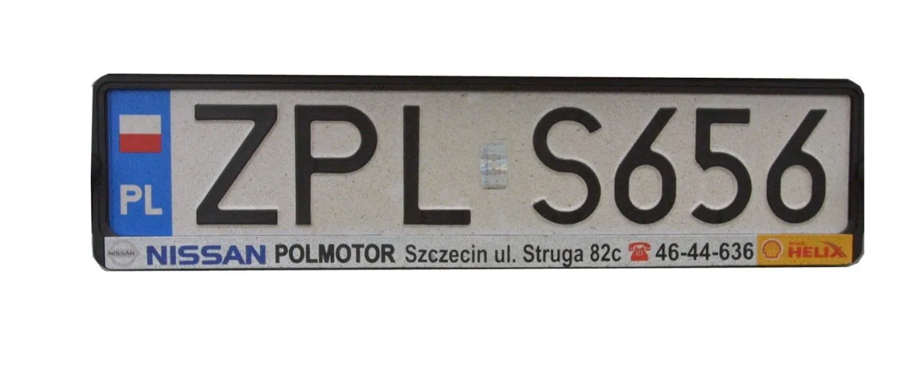 polskie białe tablice rejestracyjne unijne gwiazdki
