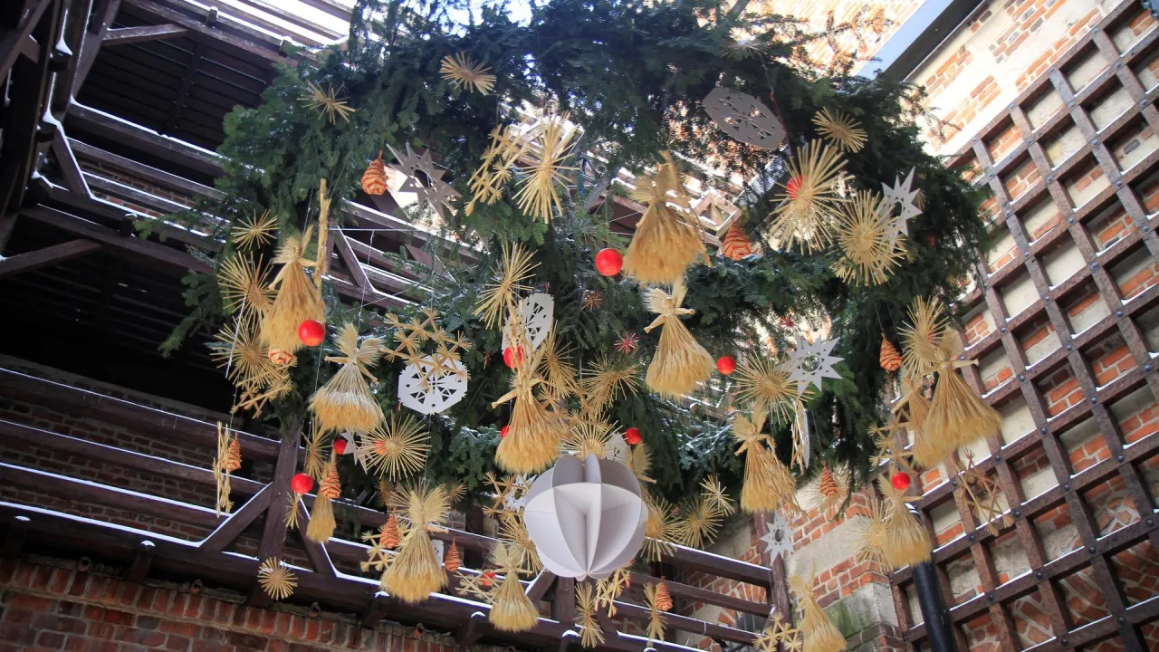 podłaźniczka dawna ozdoba świąteczna