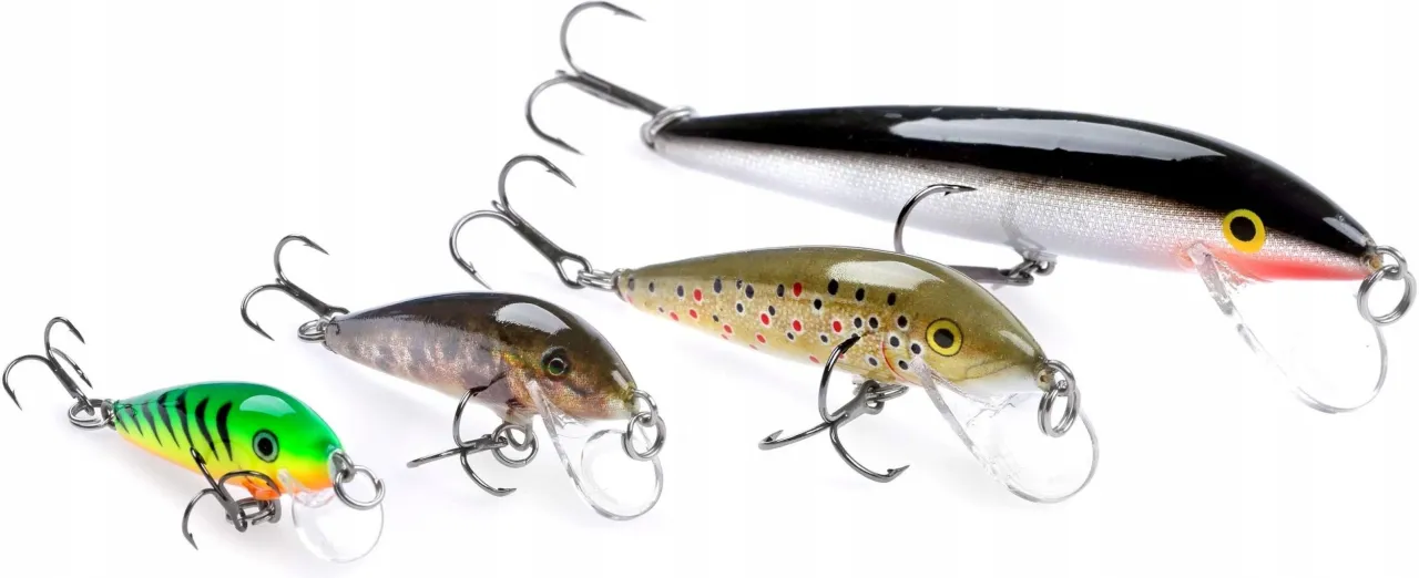 Różne woblery na pstrąga