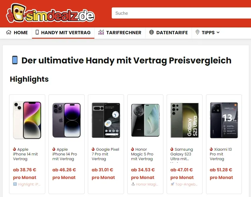 Handy mit Vertrag vs. SIM-Only Vergleich