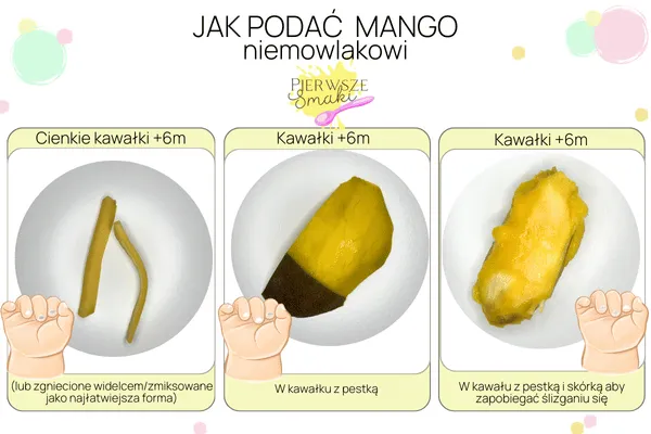 dojrzałe mango dla niemowlaka