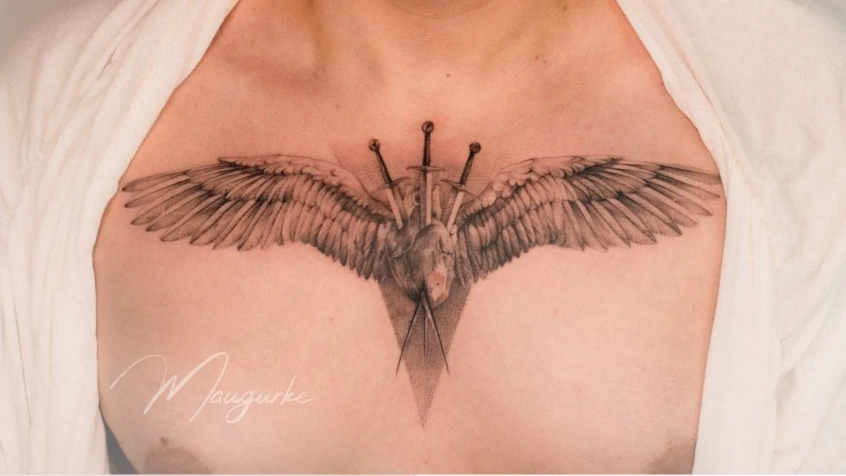 Zdjęcie Skrzydło tatuaż znaczenie - odkryj głębokie symbole i emocje