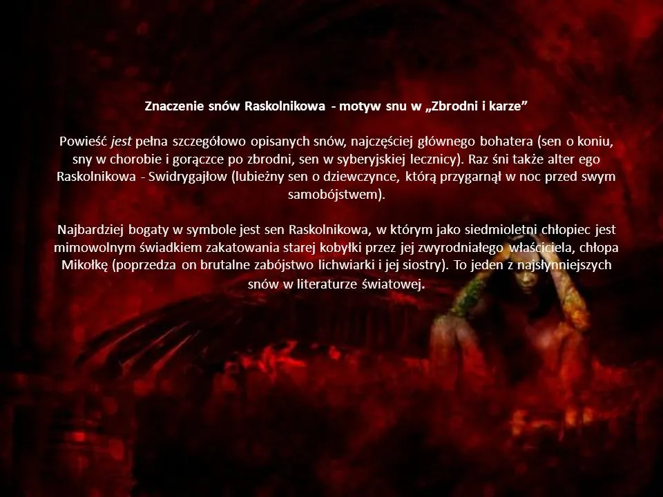 Zdjęcie Znaczenie snów Raskolnikowa: Klucz do psychiki bohatera w arcydziele