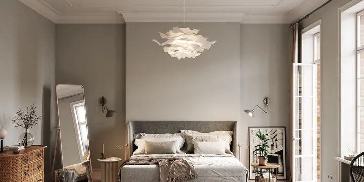 Zdjęcie Tu lámpara de techo perfecta: estilo, luz y tamaño ideal para tu dormitorio.