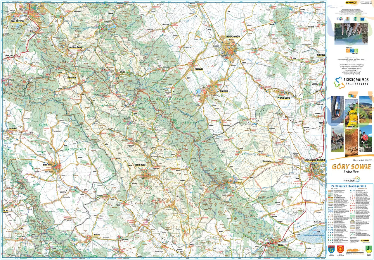 G&oacute;ry Sowie mapa atrakcji i nocleg&oacute;w