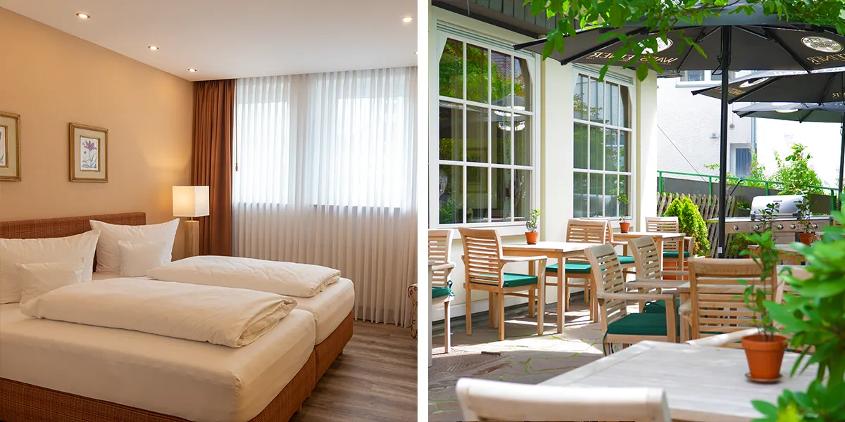 Hotelzimmer mit kostenlosem WLAN und Frühstücksbuffet