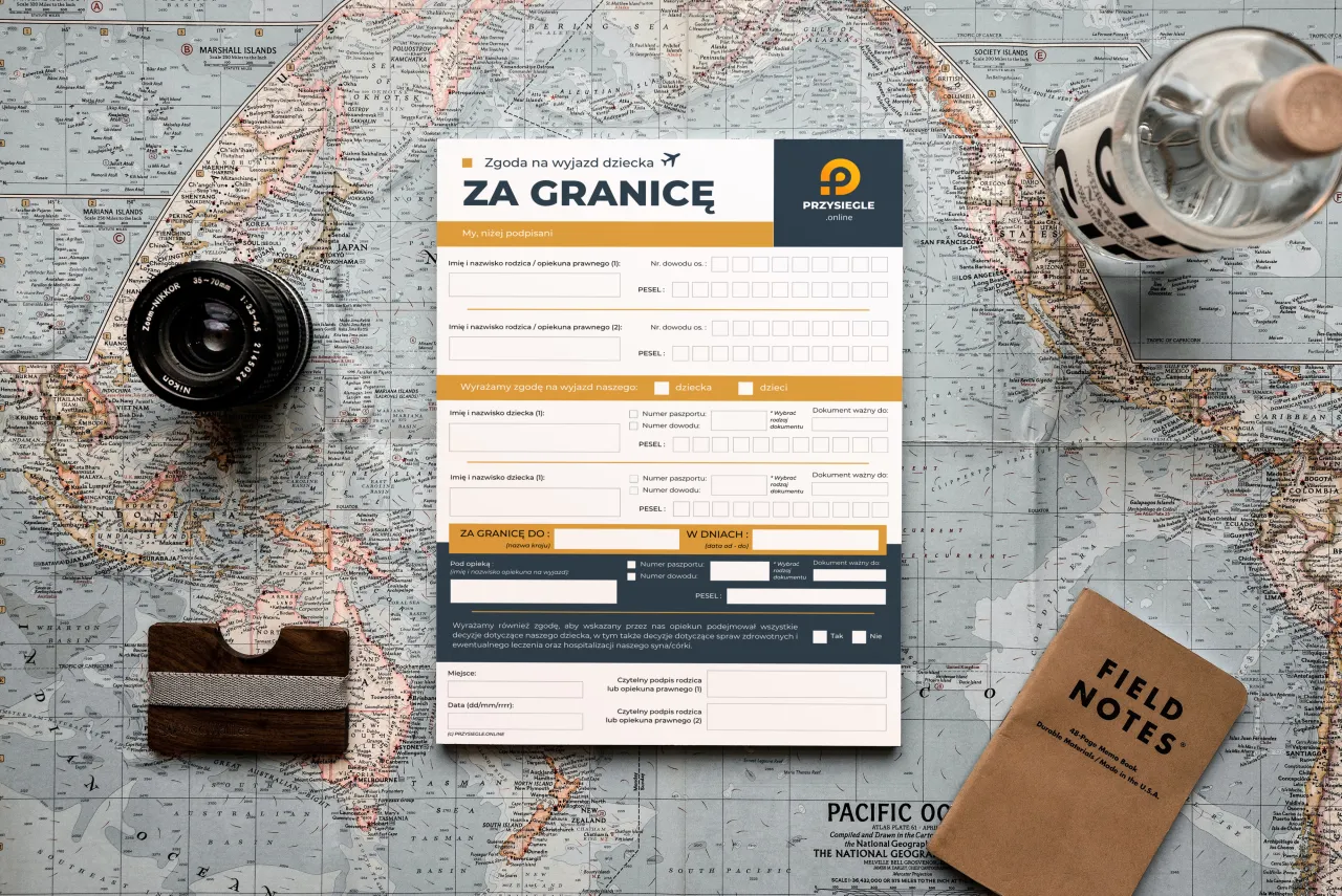 wz&oacute;r zgody rodzica na pobyt dziecka w hotelu