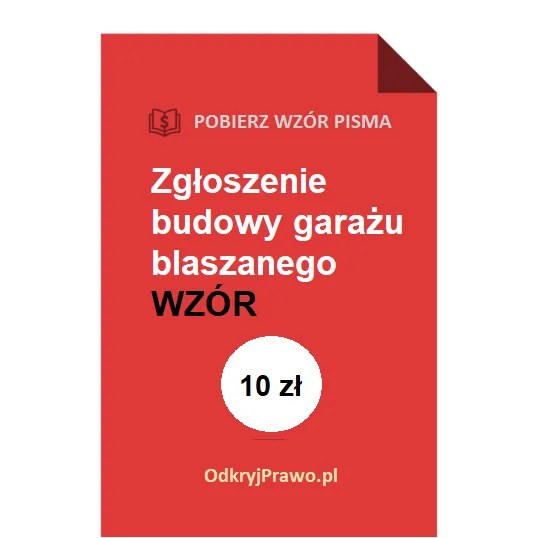 garaż blaszany zgłoszenie budowy