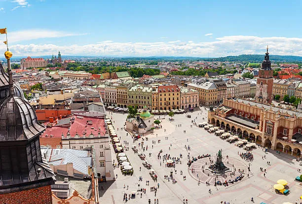 Panorama Krakowa, Rynek Główny z lotu ptaka