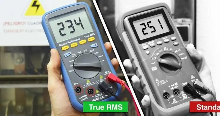 Multimetr True RMS vs bez True RMS
