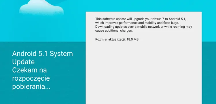 ekran aktualizacji androida OTA