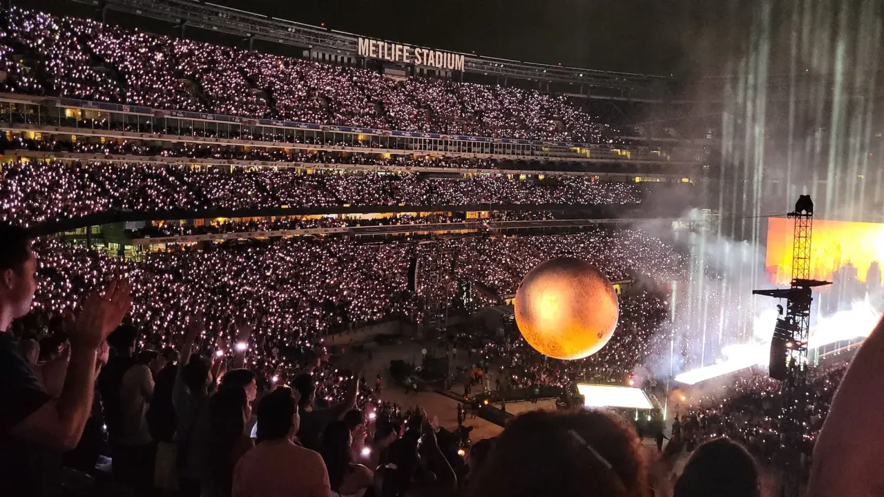 The Weeknd live concert crowd LED wristbands