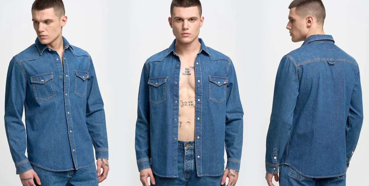 Męskie stylizacje koszula jeansowa casual smart casual streetwear