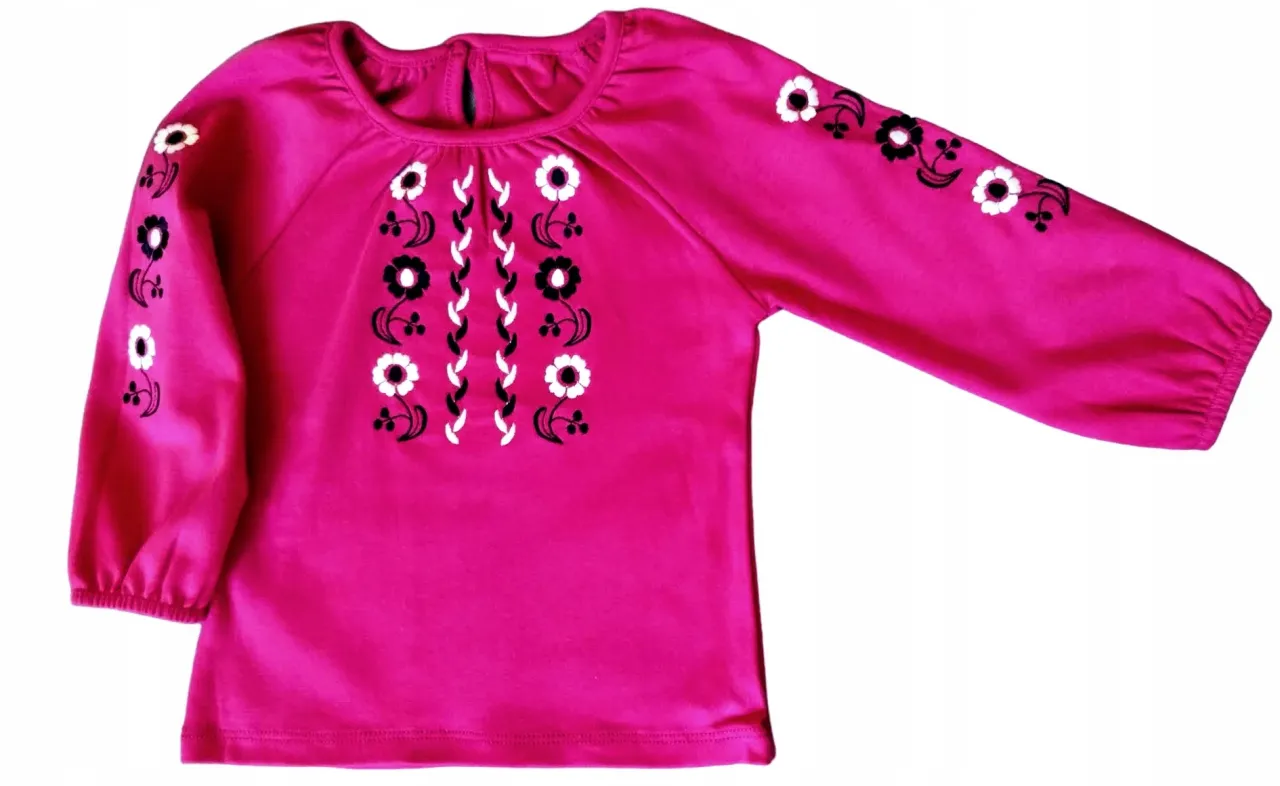haftowane bluzki dla dziewczynek różne style