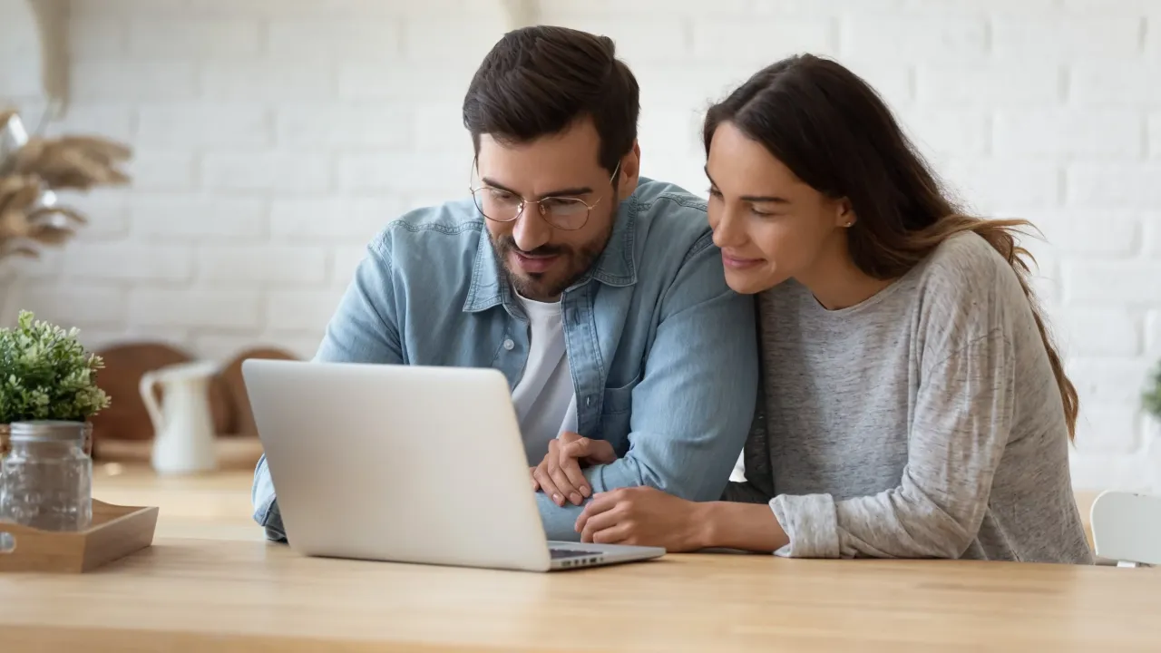 Para omawiająca budżet, finanse w związku, wsp&oacute;lne konto