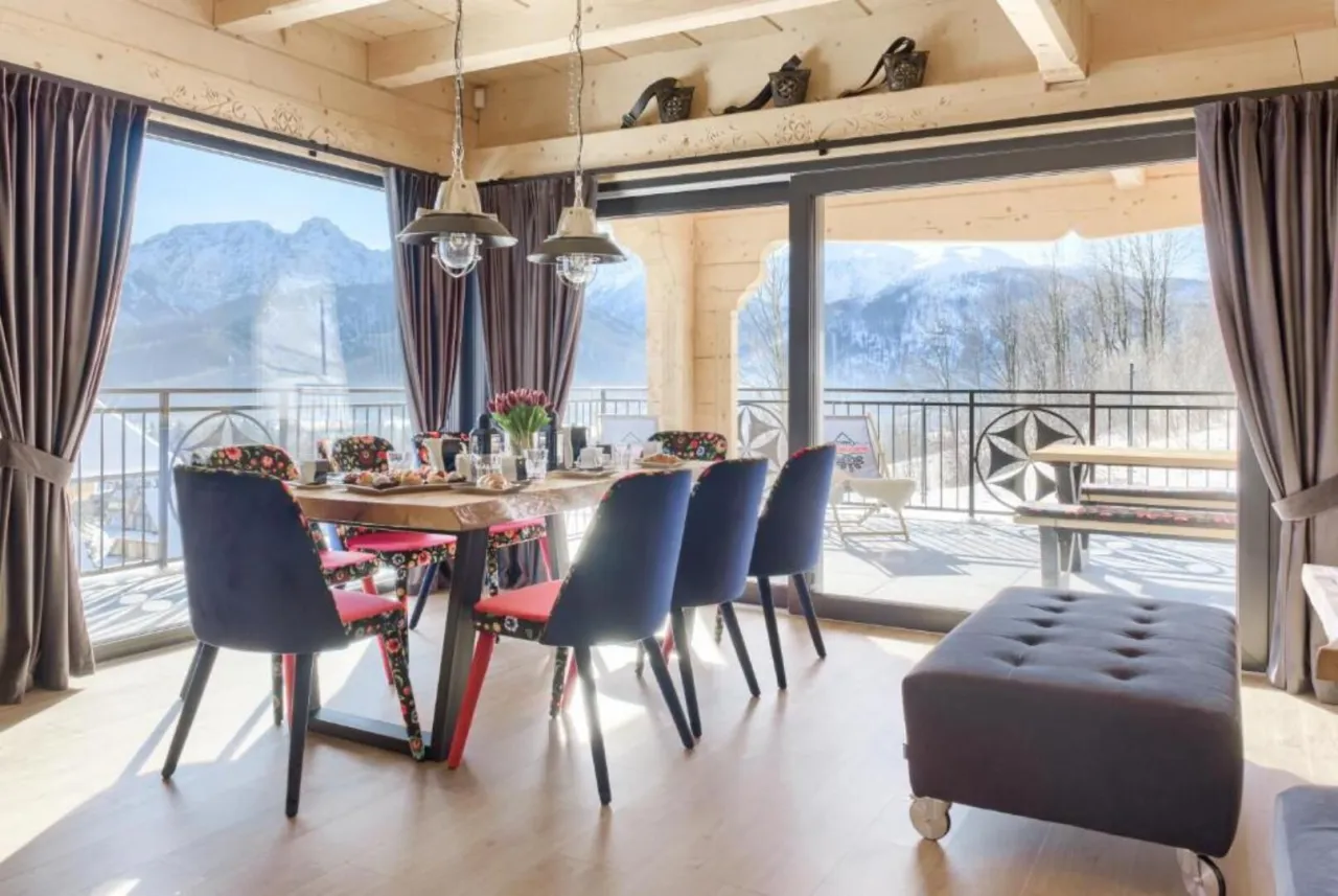 Willa Czerwone Wierchy Kościelisko widok na Tatry