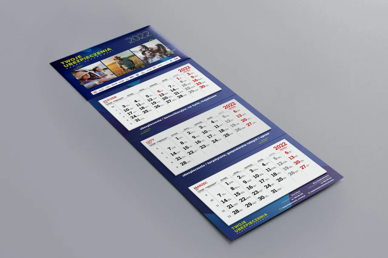 kalendarz z zaznaczonymi datami, ubezpieczenie szkolne