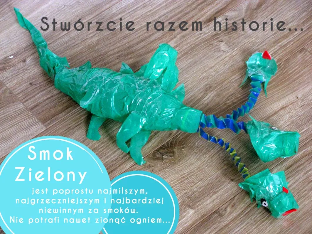 materiały do smoka z butelek plastikowych