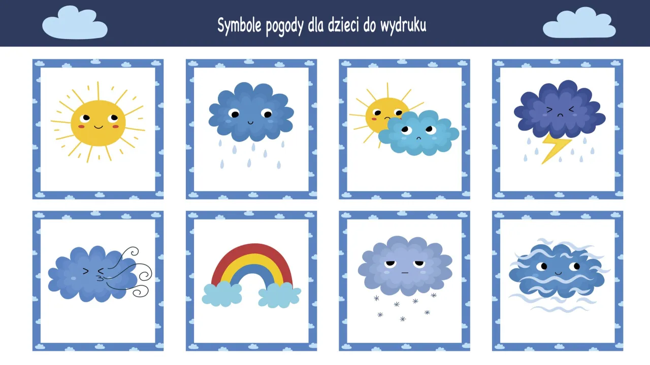 różne zjawiska pogodowe grafika