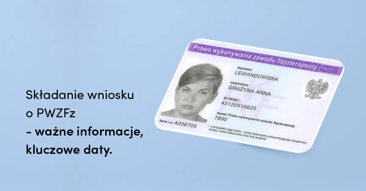 Legitymacja Prawo Wykonywania Zawodu Fizjoterapeuty