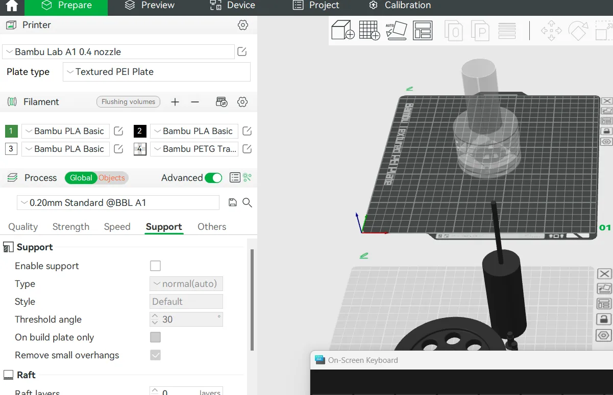 porównanie interfejsów slicerów Cura PrusaSlicer Bambu Studio