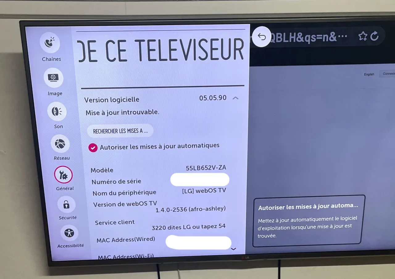 Telewizor LG webOS przeglądarka internetowa