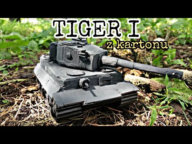 czołg z kartonu malowanie kamuflaż