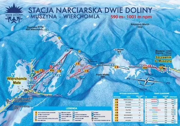 Stoki narciarskie Beskid Sądecki Piwniczna-Zdrój