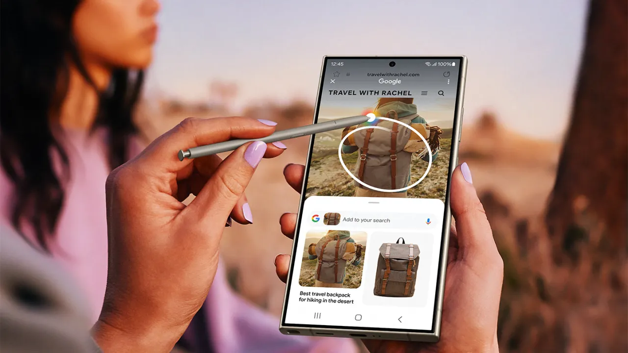 Samsung Galaxy AI tłumaczenie na żywo lub Circle to Search